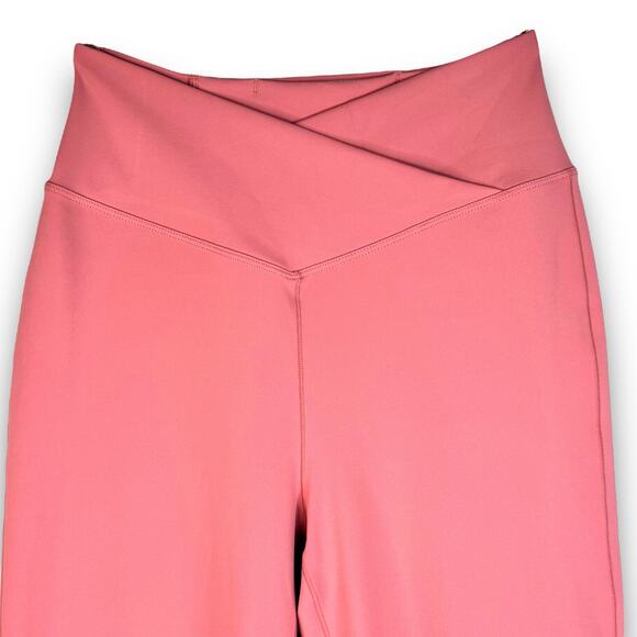 NEW Halara Crossover High Waist Super Flare Leggings Back Pocket Pink Size Small - Picture 3 of 10